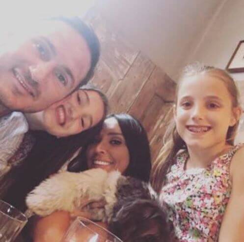 Elen Rivas's daughters with her dad, Frank Lampard, and Step-mother, Christine Bleakley.